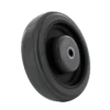 WN2054ED 5 Inch TPR Crown Tread Wheel - Dual Precision Bearings, Light/Medium Duty, Gray on Black CasterHQ