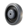 WN2054ED 5 Inch TPR Crown Tread Wheel - Dual Precision Bearings, Light/Medium Duty, Gray on Black CasterHQ