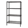 WR63-1836BK - NSF-Approved Black Epoxy Wire Shelving Starter Kit - Versatile Storage Solution for Dry Areas