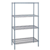 WR63-1836G - NSF-Approved Gray Epoxy Wire Shelving Starter Kit - Versatile Storage Solution for Dry Areas