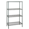 WR63-1836P - NSF-Approved Green Epoxy Wire Shelving Starter Kit - Versatile Storage Solution for Dry Areas
