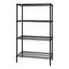 WR63-1848BK NSF-Approved Black Epoxy Wire Shelving Starter Kit: Adjustable, Expandable Storage Solution for Dry Environments