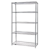 WR63-1848C-5 Chrome Wire Shelving Starter Kit: 5-Tier, NSF-Approved, Adjustable Storage Solution