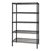 WR63-1860BK-5 Black Epoxy Wire Shelving Starter Kit: NSF-Approved, 5-Tier, Expandable Storage System