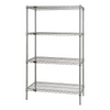 WR63-1860C Chrome Wire Shelving Starter Kit: 4-Tier, NSF-Approved, 18x60x63 Inches