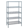 WR63-1860GY-5 Gray Epoxy Wire Shelving Starter Kit: NSF-Approved, 5-Tier, Expandable Storage System