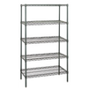 WR63-1860P-5 Green Epoxy Wire Shelving Starter Kit: NSF-Approved, 5-Tier, Expandable Storage System