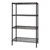 WR63-2436BK Black Epoxy Wire Shelving Starter Kit: Durable, NSF-Approved Storage Solution