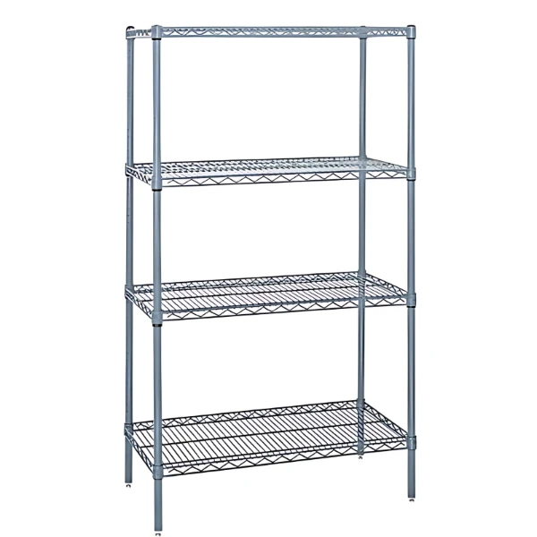 WR63-2436GY Gray Epoxy Wire Shelving Starter Kit: Durable, NSF-Approved Storage Solution Quantum