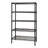 WR74-1872BK-5 - NSF-Certified Black Epoxy Wire Shelving Starter Kit: Versatile, Heavy-Duty Storage Solution