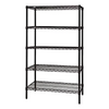 WR74-2448BK-5 Black Epoxy Wire Shelving Kit: 5-Tier, 48