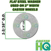 Flat Steel Thrust Washers | 3/4" I.D. x 1-3/16" O.D. - PACK OF 10 150-LOGO