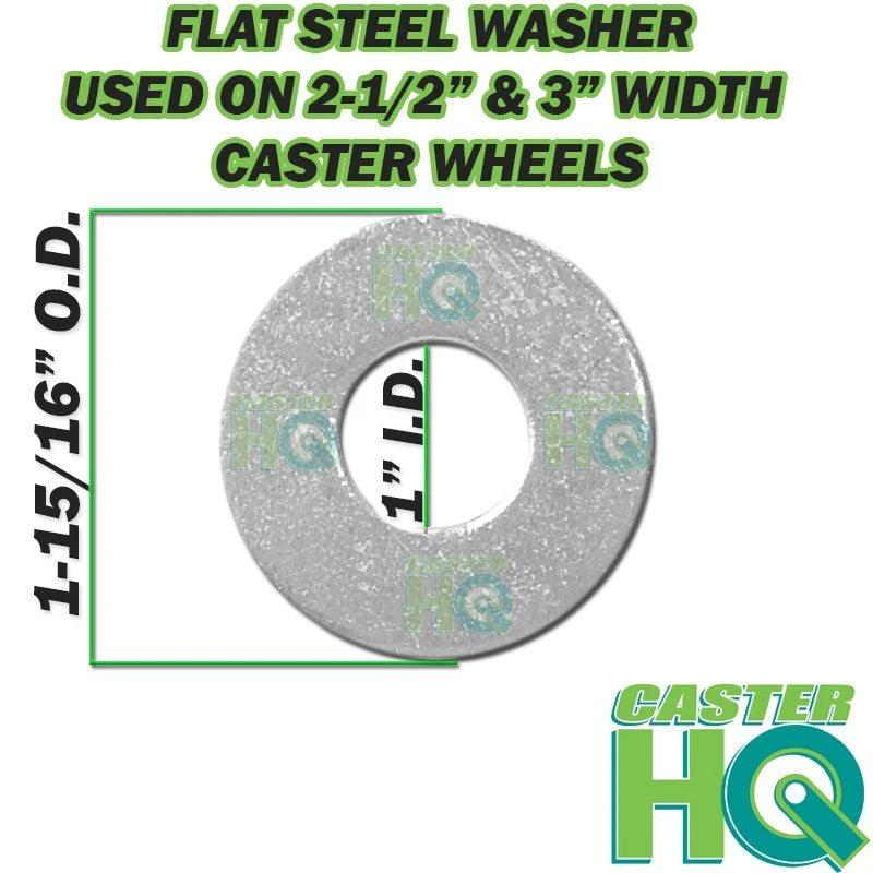 Flat Steel Thrust Washers | 1" I.D. x 1-15/16" O.D. | PACK OF 10 150-LOGO