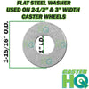 Flat Steel Thrust Washers | 1" I.D. x 1-15/16" O.D. | PACK OF 10 150-LOGO