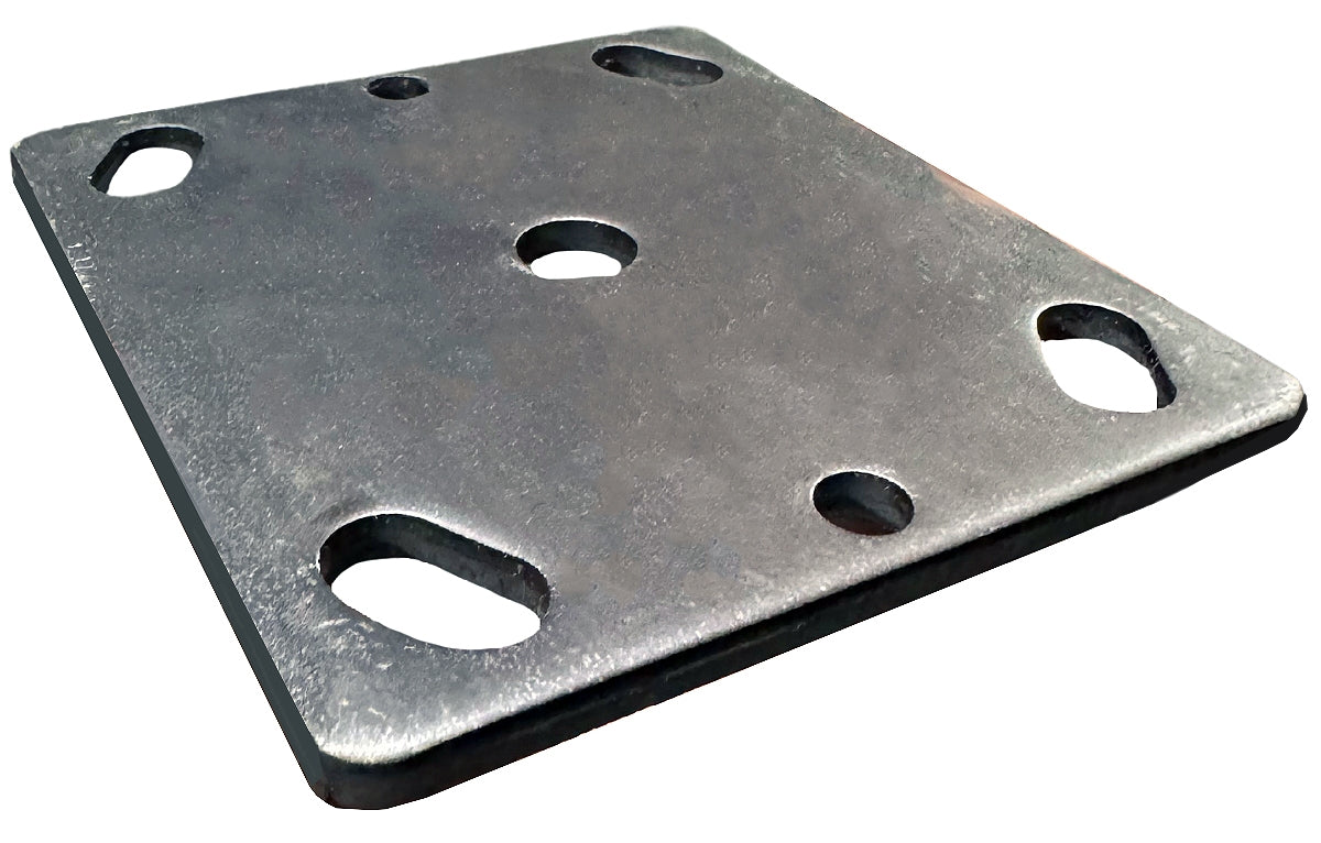 4" x 4-1/2" Unplated Weld-On Top Plate/Shim for Easy Caster Installation CasterHQ