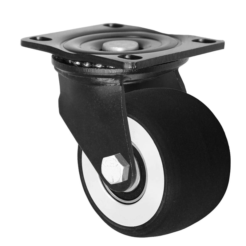 Durastar Medium Heavy Duty X05 Series - 3" x 1-13/16" Sirius HD Donut Polyurethane on Aluminum Swivel Caster - 550 lb Capacity, Choose Top Plate Option Durastar