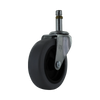 3" x 1" Polypropylene Swivel Caster with 150 lb Capacity, Zinc Plated Steel Yoke, and 7/16" x 1 3/8" Friction Stem CasterHQ
