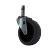 3" x 1" Polypropylene Swivel Caster with 150 lb Capacity, Zinc Plated Steel Yoke, and 7/16" x 1 3/8" Friction Stem CasterHQ