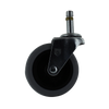 3" x 1" Polypropylene Swivel Caster with 150 lb Capacity, Zinc Plated Steel Yoke, and 7/16" x 1 3/8" Friction Stem CasterHQ