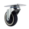 Z20P241CLDE Light/Medium Duty Caster - Zinc Plated Steel with Lacquer Dip Yoke, 4" A98 TPU Crown Tread Blue on Tan Wheel - Ideal for Industrial Applications P&H Casters