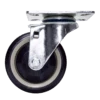 Z20P241CLDE Light/Medium Duty Caster - Zinc Plated Steel with Lacquer Dip Yoke, 4" A98 TPU Crown Tread Blue on Tan Wheel - Ideal for Industrial Applications P&H Casters