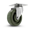 4 Inch High Temperature Caster - 475°F Rated Epoxy Resin Wheel | Heavy Duty Plate Mount Industrial Caster