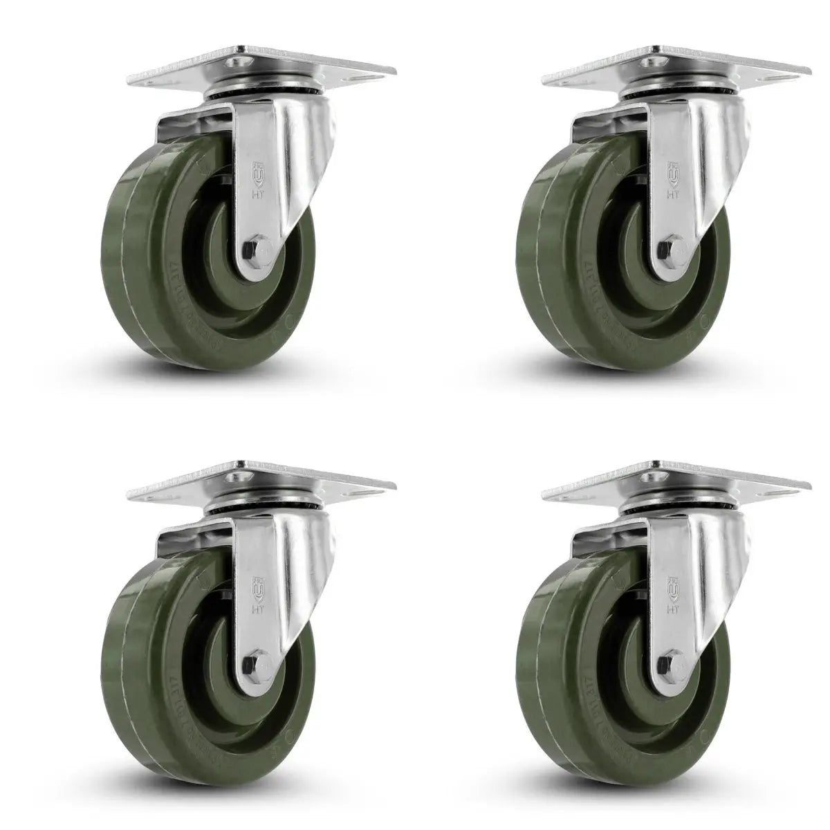 4 Inch Oven Rack Casters 4-Pack - 1900 lbs Total Capacity | 475°F Heat Resistant Industrial Set -  | CasterHQ