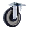 Z20P254CLDE Light/Medium Duty Caster - 5" Blue TPU Wheel on Tan, Zinc Plated Yoke with Precision Bearings P&H Casters