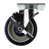 Z20P254CLDEB Caster - 5" Blue TPU Crown Tread Wheel, Zinc-Plated Steel with Side Brake, Light/Medium Duty P&H Casters
