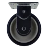 Z22P254CLDE Light/Medium Duty Rigid Caster - Zinc Plated Steel with Lacquer Dip Yoke, 5" A98 TPU Crown Tread Blue on Tan Wheel - Ideal for Industrial Applications P&H Casters