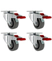 3" x 1.25" TPR Swivel Total Lock Caster – 720 lb | CasterHQ