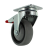 4" X 1.25" | TPR A70 CROWN TREAD WHEEL | TOTAL LOCKING SWIVEL CASTER | 250 LBS CAP | Smaller Plate Size CasterHQ