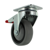 4" X 1.25" | TPR A70 CROWN TREAD WHEEL | TOTAL LOCKING SWIVEL CASTER | 250 LBS CAP | Smaller Plate Size CasterHQ