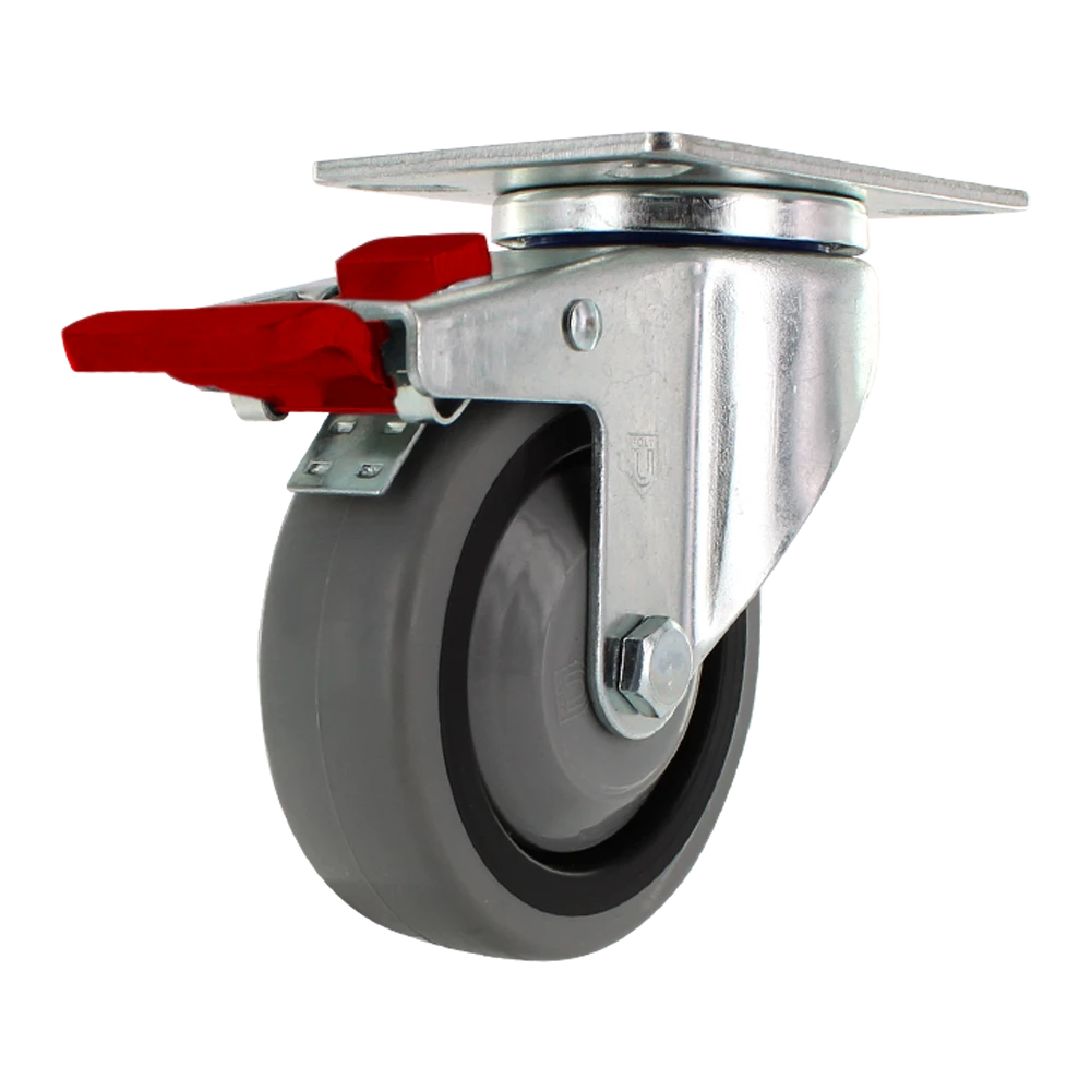 4" X 1.25" | TPR A70 CROWN TREAD WHEEL | TOTAL LOCKING SWIVEL CASTER | 250 LBS CAP CasterHQ