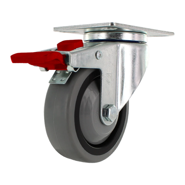 4" X 1.25" | TPR A70 CROWN TREAD WHEEL | TOTAL LOCKING SWIVEL CASTER | 250 LBS CAP CasterHQ