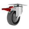 4" X 1.25" | TPR A70 CROWN TREAD WHEEL | TOTAL LOCKING SWIVEL CASTER | 250 LBS CAP CasterHQ