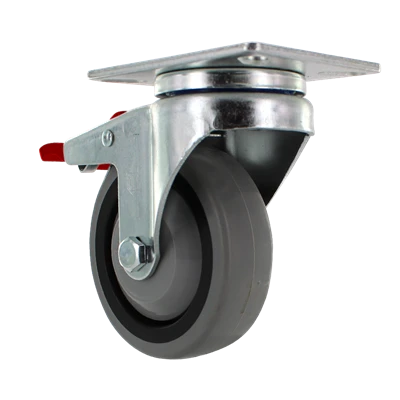 4" X 1.25" | TPR A70 CROWN TREAD WHEEL | TOTAL LOCKING SWIVEL CASTER | 250 LBS CAP CasterHQ