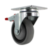 4" X 1.25" | TPR A70 CROWN TREAD WHEEL | TOTAL LOCKING SWIVEL CASTER | 250 LBS CAP CasterHQ