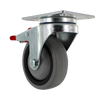 4" X 1.25" | TPR A70 CROWN TREAD WHEEL | TOTAL LOCKING SWIVEL CASTER | 250 LBS CAP CasterHQ