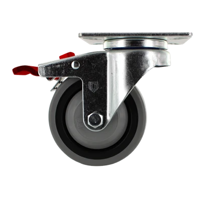 4" X 1.25" | TPR A70 CROWN TREAD WHEEL | TOTAL LOCKING SWIVEL CASTER | 250 LBS CAP CasterHQ