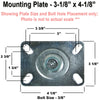 4" X 1.25" | TPR A70 CROWN TREAD WHEEL | TOTAL LOCKING SWIVEL CASTER | 250 LBS CAP CasterHQ