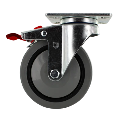 5" X 1.25" | TPR A70 CROWN TREAD WHEEL | TOTAL LOCKING SWIVEL CASTER | 300 LBS CAP CasterHQ