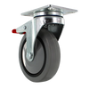 5" X 1.25" | TPR A70 CROWN TREAD WHEEL | TOTAL LOCKING SWIVEL CASTER | 300 LBS CAP CasterHQ