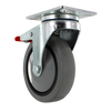 5" X 1.25" | TPR A70 CROWN TREAD WHEEL | TOTAL LOCKING SWIVEL CASTER | 300 LBS CAP CasterHQ