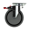 5" X 1.25" | TPR A70 CROWN TREAD WHEEL | TOTAL LOCKING SWIVEL CASTER | 300 LBS CAP | Smaller Plate Size CasterHQ