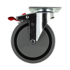 5" X 1.25" | TPR A70 CROWN TREAD WHEEL | TOTAL LOCKING SWIVEL CASTER | 300 LBS CAP | Smaller Plate Size CasterHQ