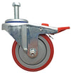 4" X 1-1/4" Total Locking Swivel Stem Caster | 1/2"-13x 1-1/2" Threaded Stem | 300 lbs Load Capacity CasterHQ