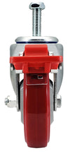 4" X 1-1/4" Total Locking Swivel Stem Caster | 1/2"-13x 1-1/2" Threaded Stem | 300 lbs Load Capacity CasterHQ