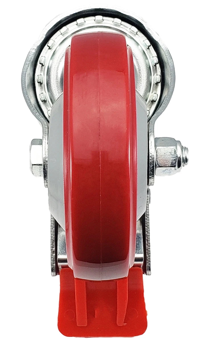 4" X 1-1/4" Total Locking Swivel Stem Caster | 1/2"-13x 1-1/2" Threaded Stem | 300 lbs Load Capacity CasterHQ