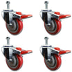 4" x 1-1/4" Polyurethane Total Lock Caster – 300 lb | 1/2"-13 Stem | CasterHQ